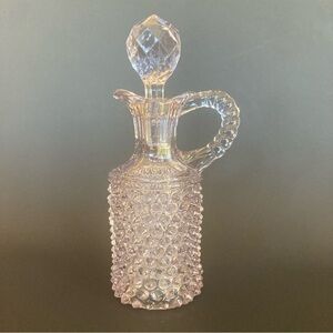 Antique Early American Hobnail Glass Cruet with a stopper